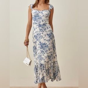 Nikita Reformation Dress - Blue & White Floral, Size 8 - Excellent condition!